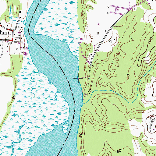 Topographic Map of Ferry Landing, MD