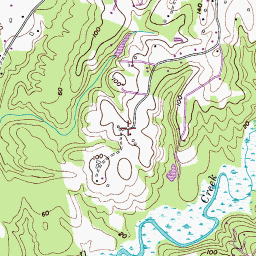 Topographic Map of Howes Meadows, MD