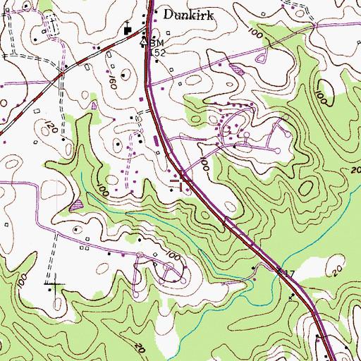 Topographic Map of Laurian, MD