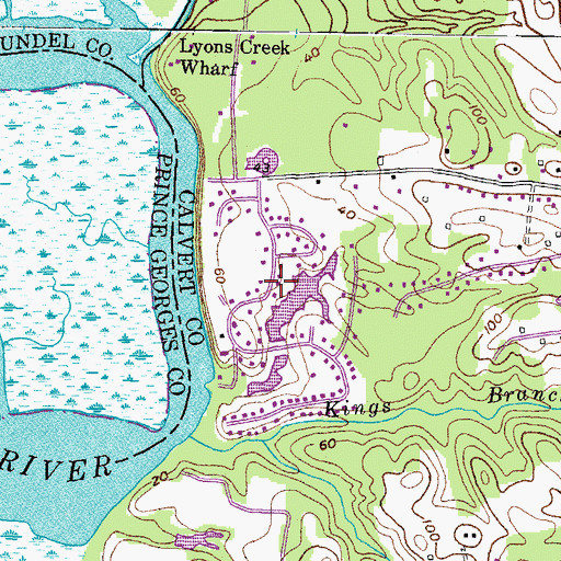 Topographic Map of Patuxent Palisades, MD
