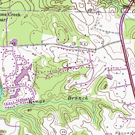 Topographic Map of Regal Estastes, MD