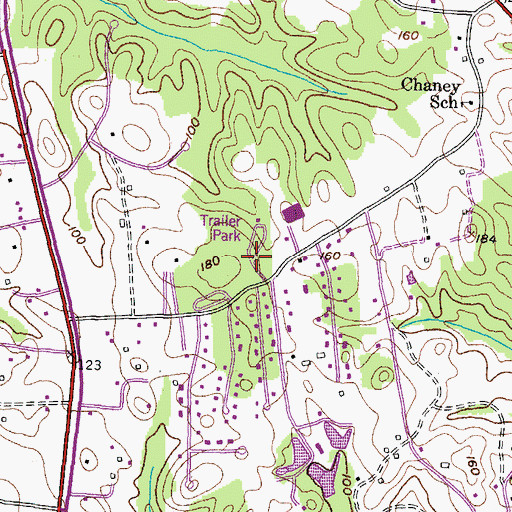 Topographic Map of Regency Manor Mobile Home Park, MD