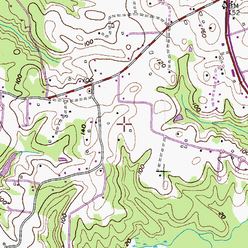Topographic Map of Smithville, MD