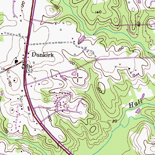 Topographic Map of Southern Memorial Gardens, MD