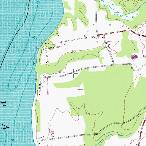 Topographic Map of Abington Shores, MD