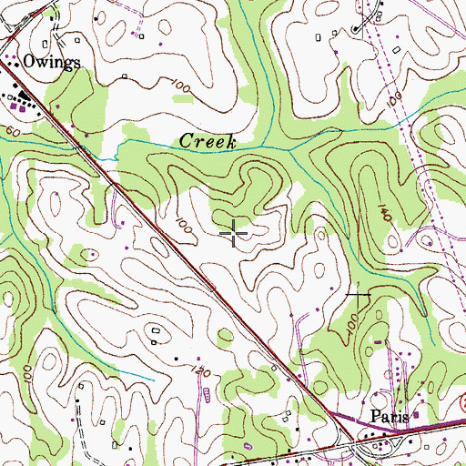 Topographic Map of Amber Woode, MD