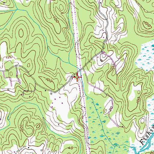 Topographic Map of Annie Hall, MD