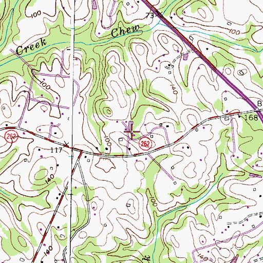 Topographic Map of April Estates, MD