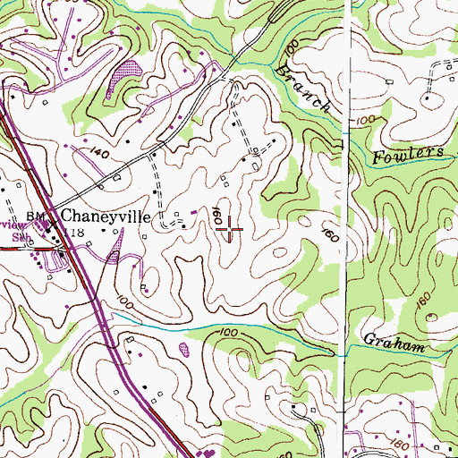 Topographic Map of Arbor Greene, MD