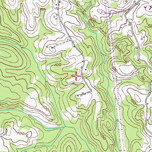 Topographic Map of Barefoot Park, MD