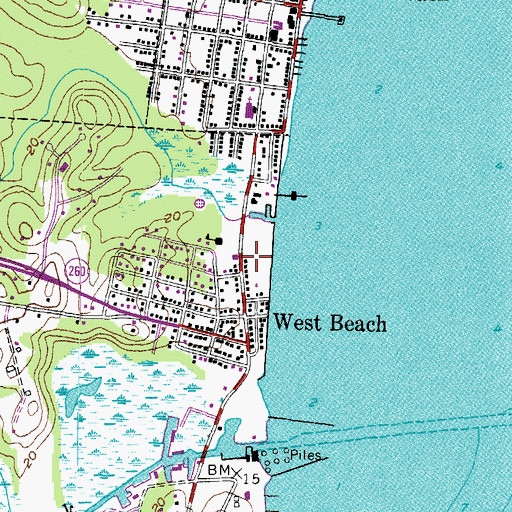 Topographic Map of Baycrest, MD