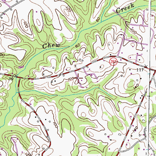 Topographic Map of Briarwood, MD