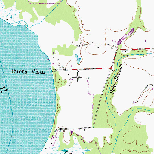 Topographic Map of Buena Vista on the Patuxent, MD