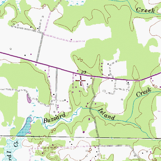 Topographic Map of Calvert Mobile Home Park, MD