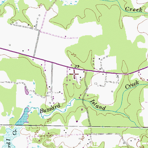 Topographic Map of Calvert Mobile Home Park, MD