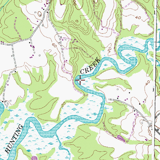 Topographic Map of Cedar Point, MD