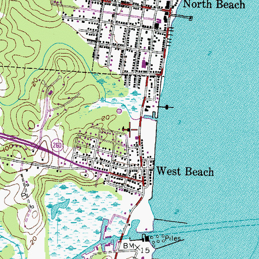 Topographic Map of Chesapeake Beach Public School (historical), MD
