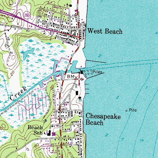 Topographic Map of Chesapeake Railway Museum, MD