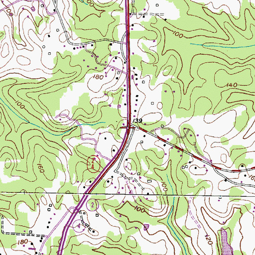 Topographic Map of Church of Christ, MD