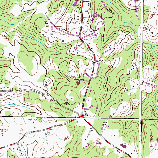 Topographic Map of Crow Haven Estates, MD