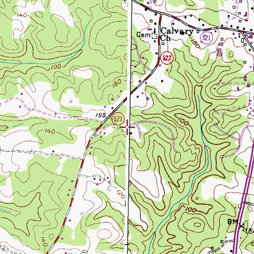 Topographic Map of Deerfield, MD