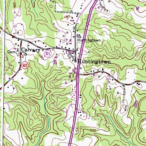 Topographic Map of Emmanuel Baptist Church, MD