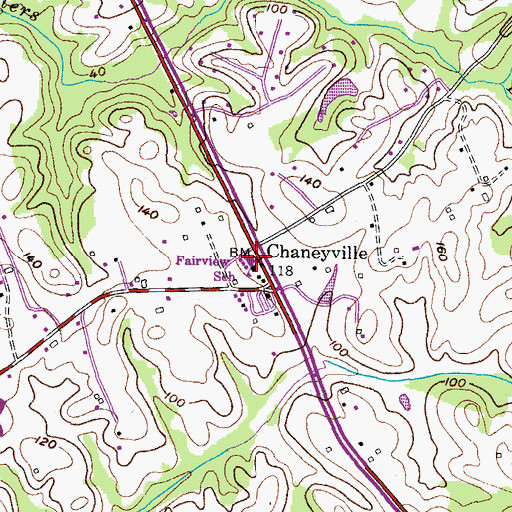 Topographic Map of Fairview School, MD