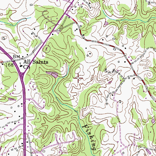 Topographic Map of Federal Oak Estates, MD