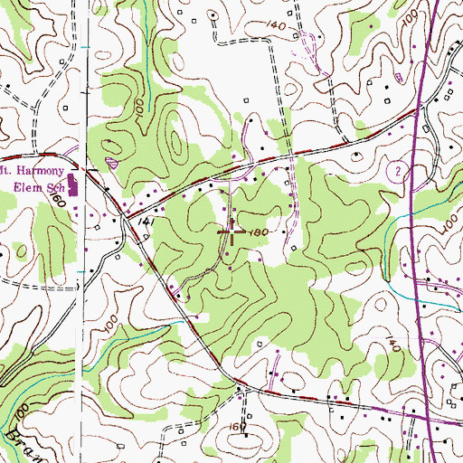 Topographic Map of Fox Dale Woods, MD