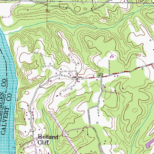 Topographic Map of Fox Den, MD