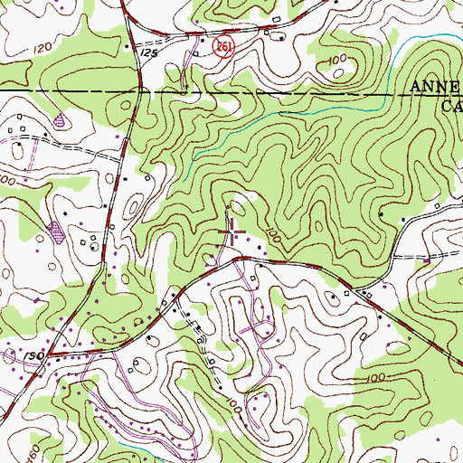 Topographic Map of Grays Estates, MD