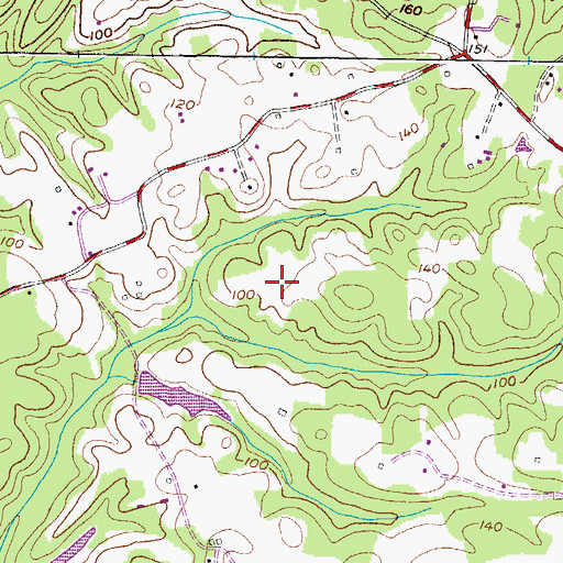 Topographic Map of Hallmark Estates, MD