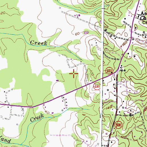 Topographic Map of Hallowing Point Park, MD