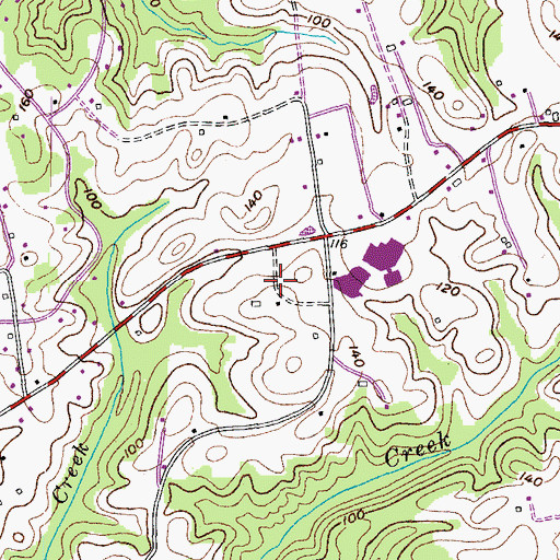 Topographic Map of Hampton Heights, MD