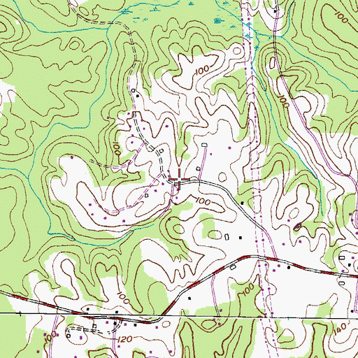 Topographic Map of Hardesty Fields, MD