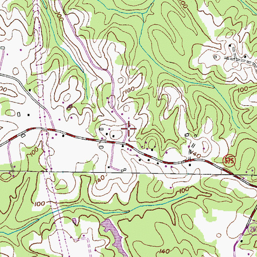 Topographic Map of Holbrook Estates, MD