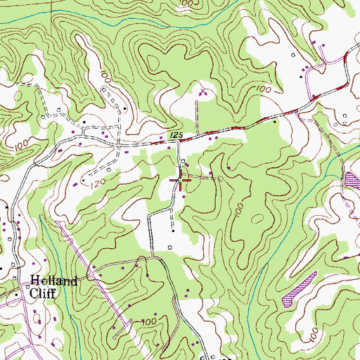Topographic Map of Holland Glenn, MD
