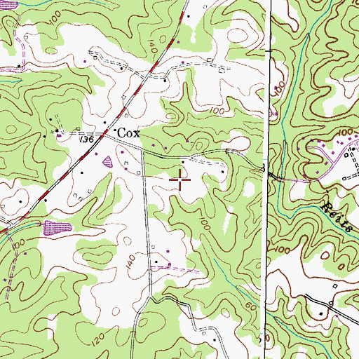 Topographic Map of Hunting Lake, MD
