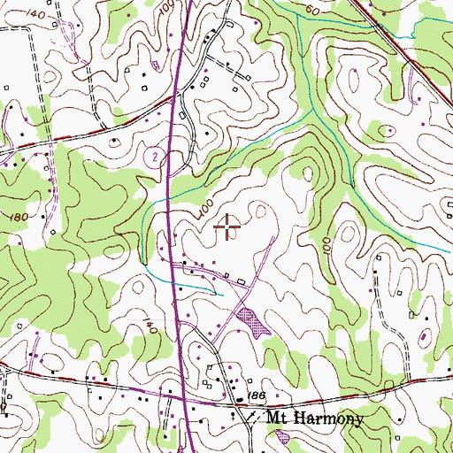 Topographic Map of Hutchins Choice, MD