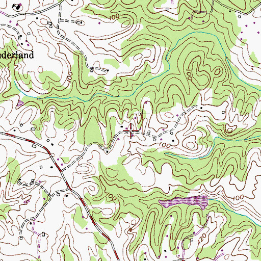 Topographic Map of Ireland Estates, MD