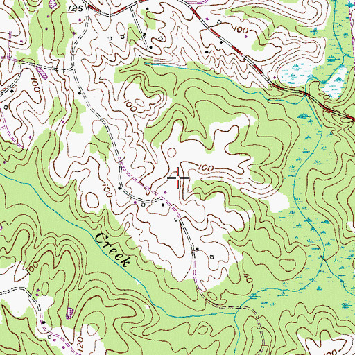 Topographic Map of Kavadias Estates, MD