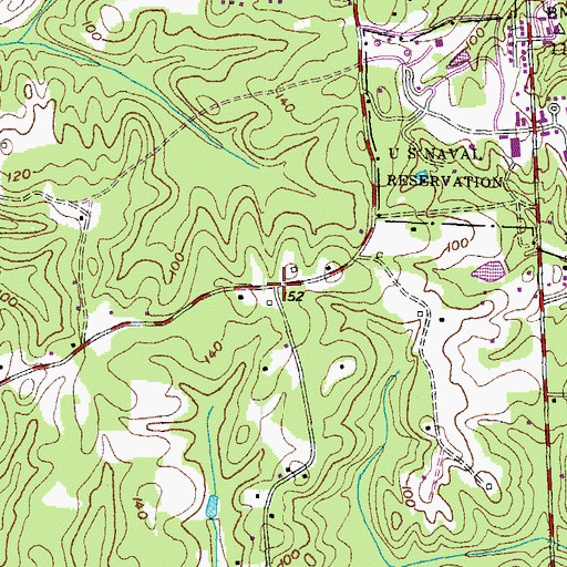 Topographic Map of Kings Acres, MD