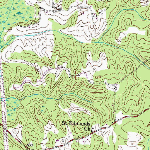 Topographic Map of Lake Karylbrook, MD