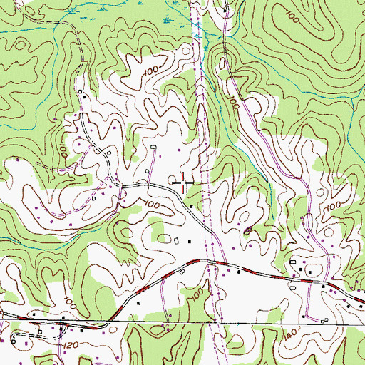 Topographic Map of Line Ridge, MD