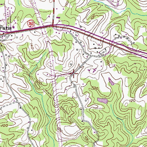 Topographic Map of Marion Oaks, MD