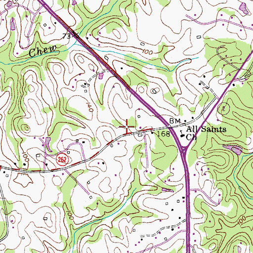 Topographic Map of Marlboro Hills, MD