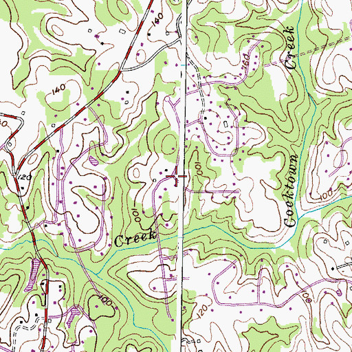 Topographic Map of Musgrove Estates, MD