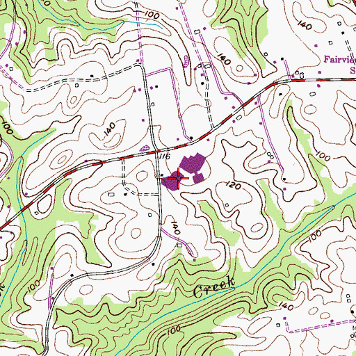 Topographic Map of Northern Middle School, MD