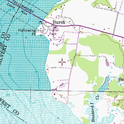 Topographic Map of Patuxent View, MD