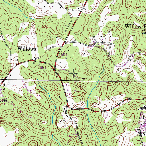 Topographic Map of Pinewood Acres, MD